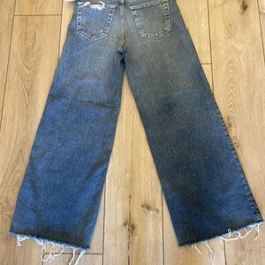 ADRIANO GOLDSCHMIED AG-ED DENIM SIZE 25 SAIGE WIDE LEG CROP HIGH RISE FIT